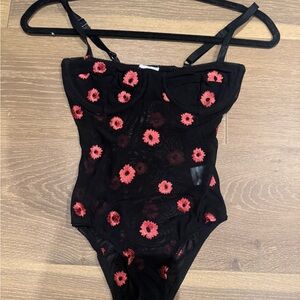 Black mesh Bodysuit